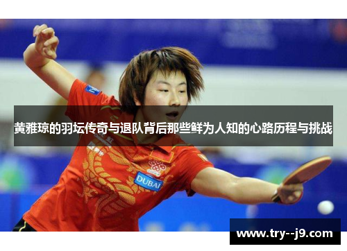 黄雅琼的羽坛传奇与退队背后那些鲜为人知的心路历程与挑战