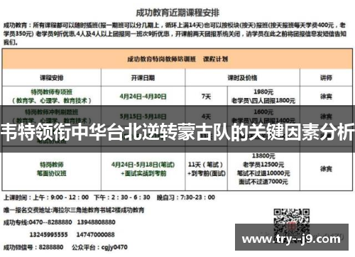 韦特领衔中华台北逆转蒙古队的关键因素分析